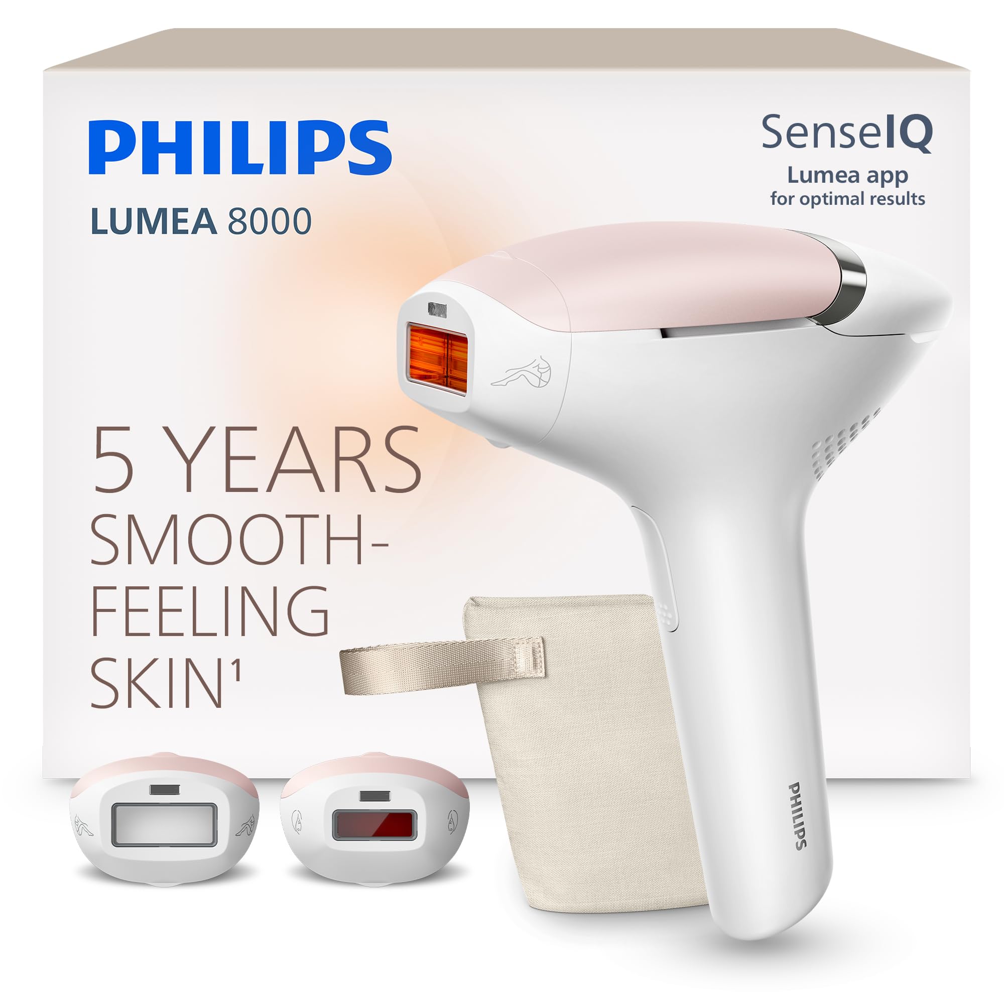 Philips Lumea 8000 IPL Hair Removal Device for Long-Lasting Smooth Skin