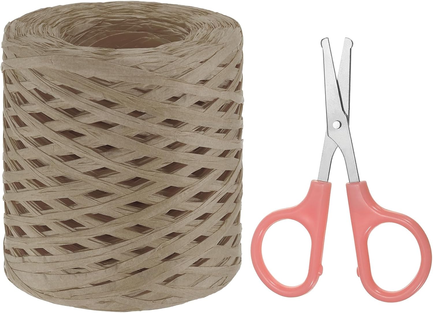 PATIKIL Raffia Paper Craft Ribbon Assortment Kit, Natural Raffia String with Scissor for Gifts, Flower Bouquets, Decoration, Navy Blue, 218 Yards