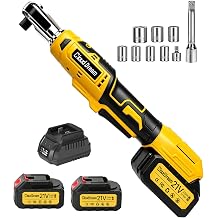 1/2" Brushless Ratchet Wrench,120 Nm 90 ft-lbs Max Torque,2 Batteries