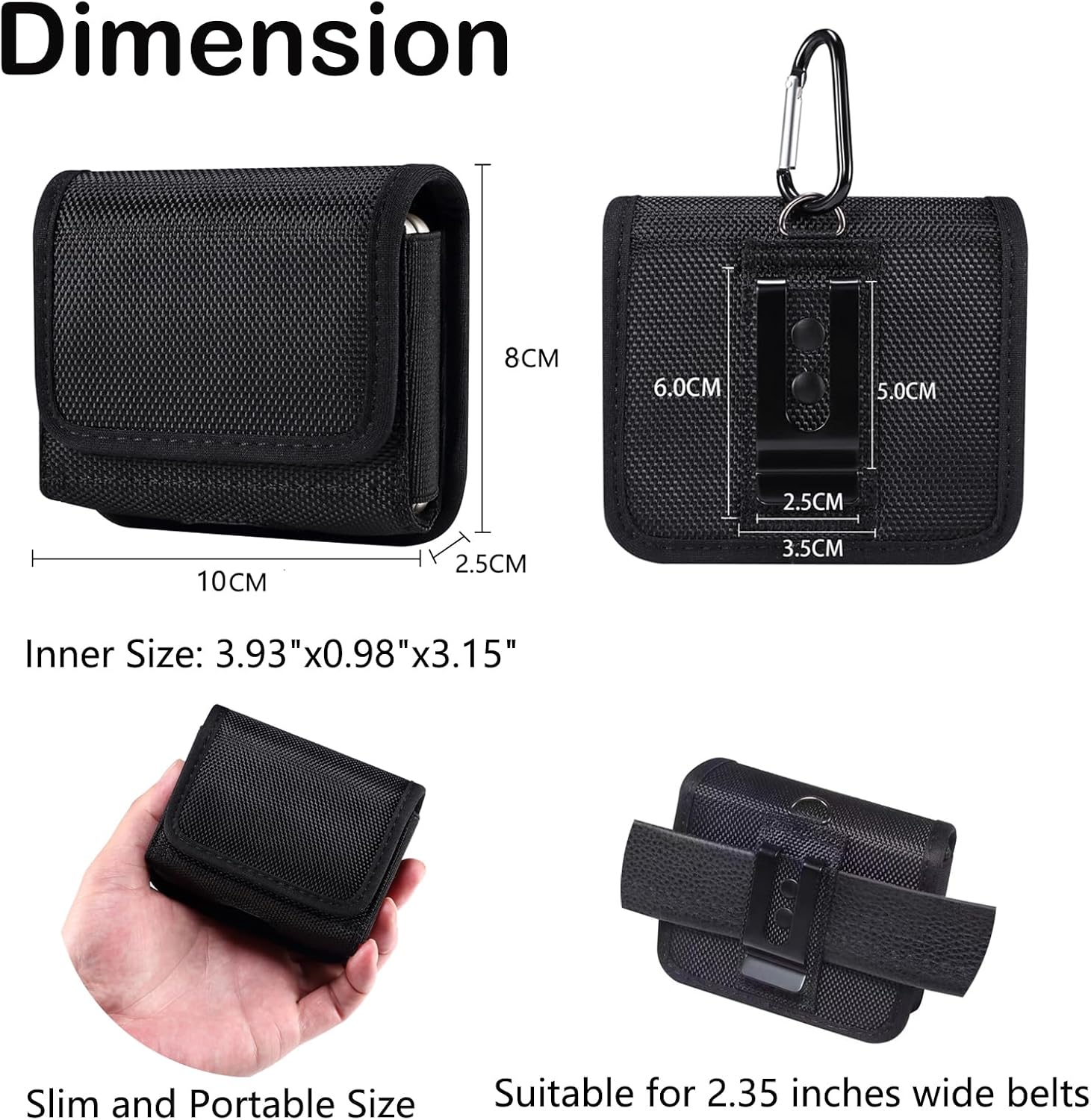 For Samsung Galaxy Z Flip 6/Flip 5/ Flip 4/Flip 3 Belt Clip Holster Case Cover Leather Waist Bag For Motorola Razr 40/40ultra