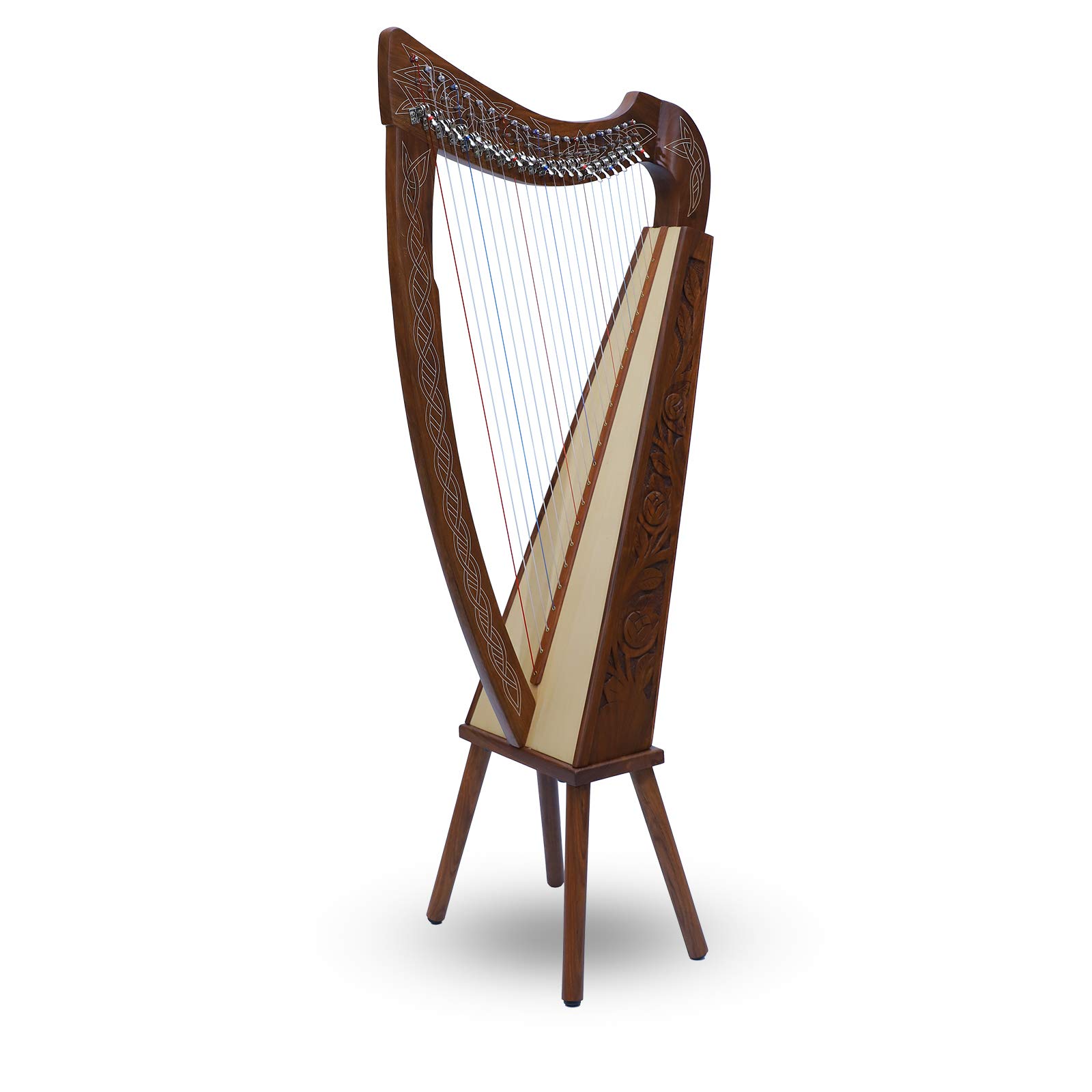 Muzikkon 22 String Boru Harp Rosewood