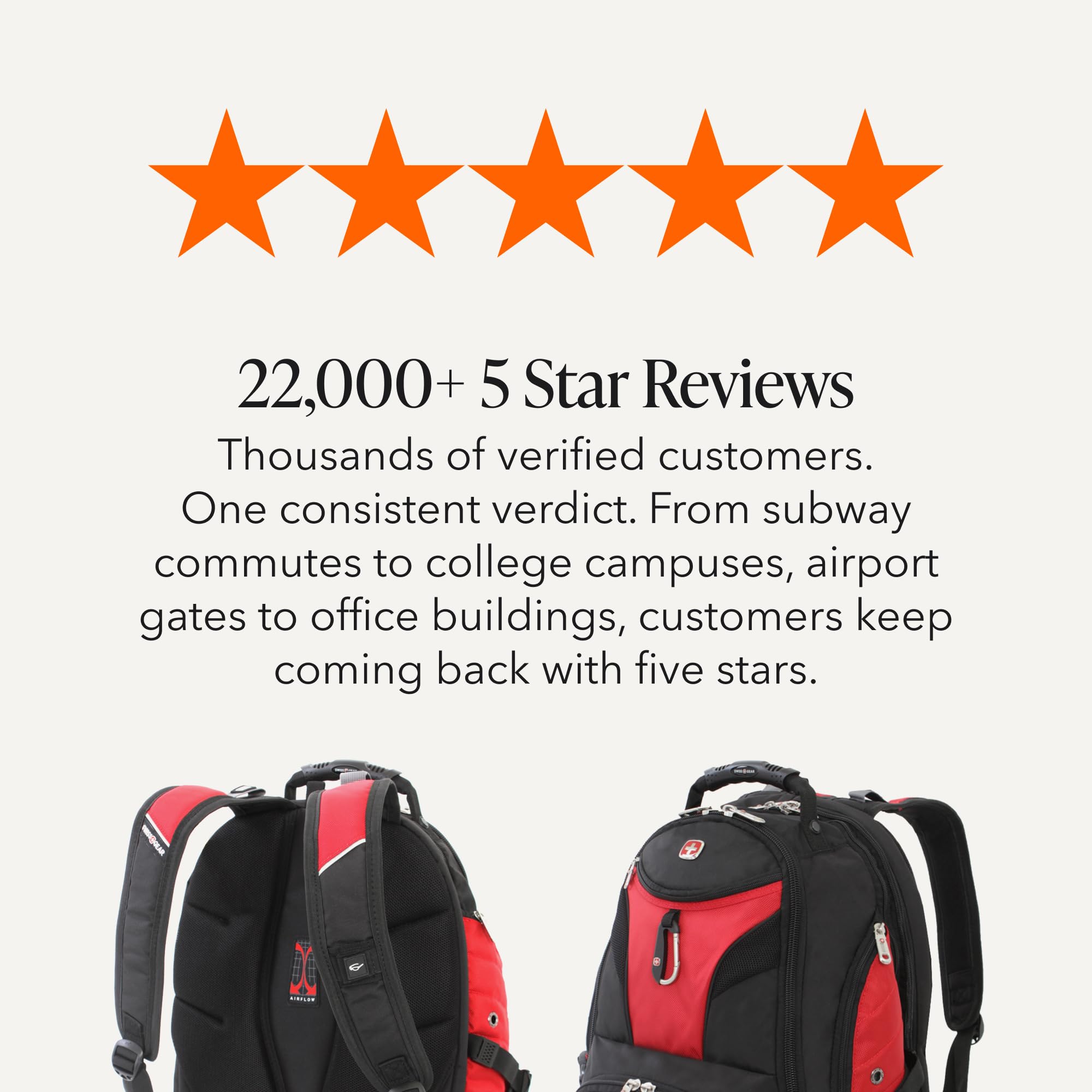 SwissGear 1900 Scansmart TSA 17-Inch Laptop Backpack, Black/Red view 7