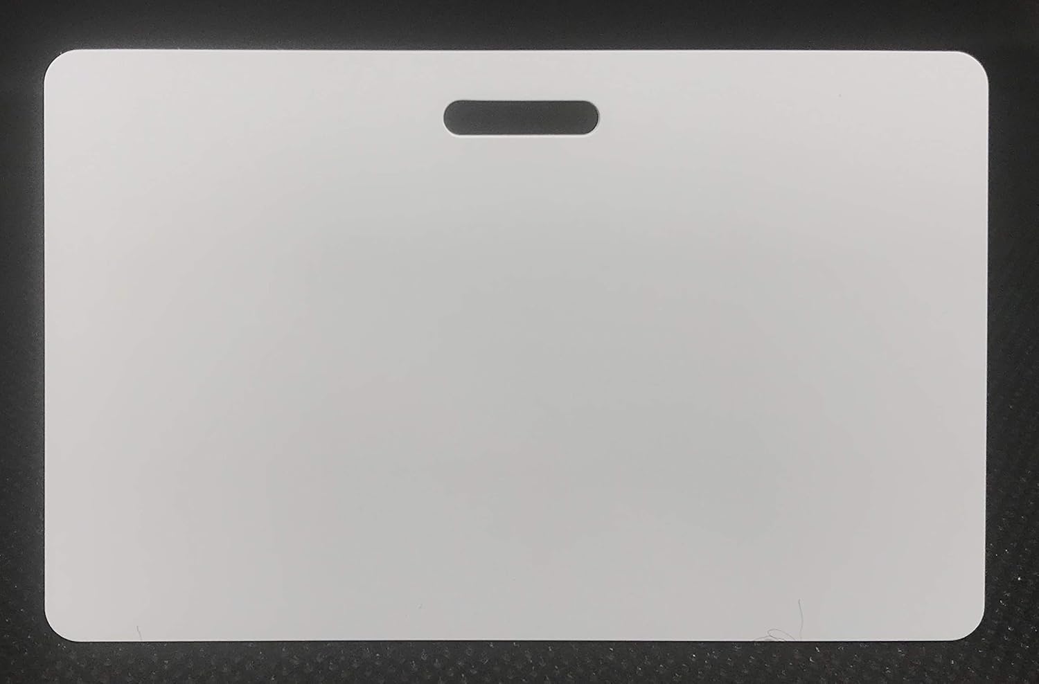 100 Blank PVC Plastic Photo ID Horizontal Slot Punch Card 30Mil
