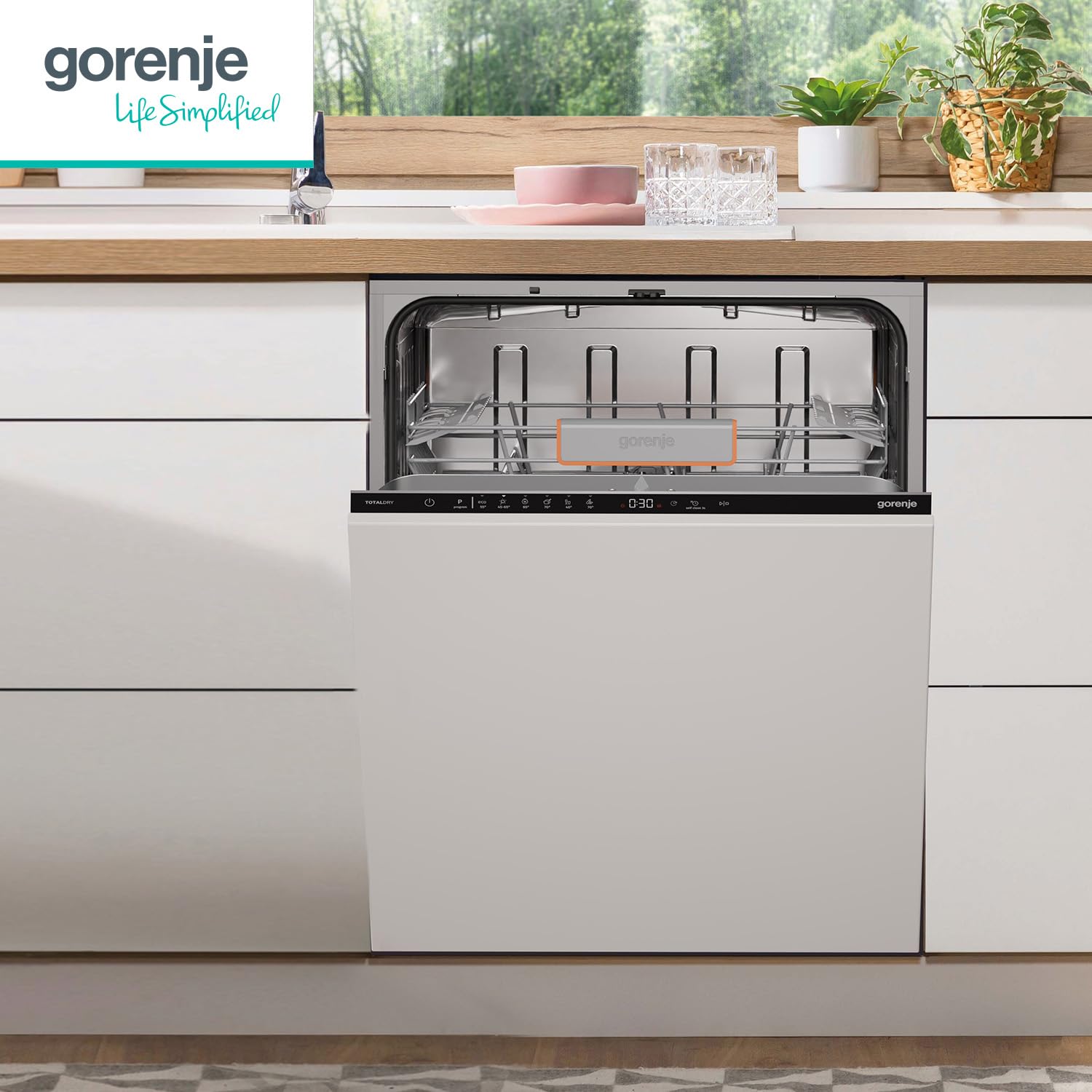 Gorenje GV642C65 Geschirrspüler Einbaugerät 60 cm breite 14 Maßgedecke Inox EEK C