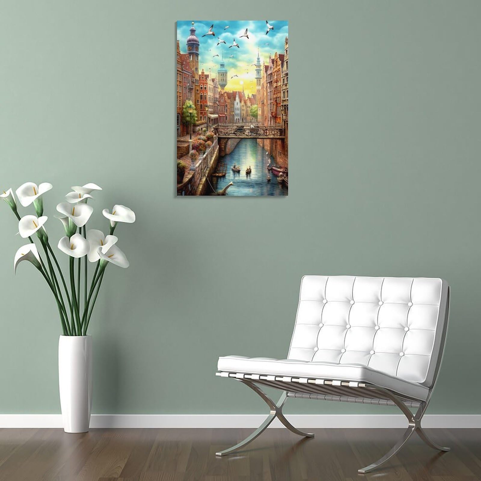 美品ヨーロッパで購入　家庭的なシーンのアートパネルセット インテリア 壁掛け 壁絵 アートパネル アートボード リビング