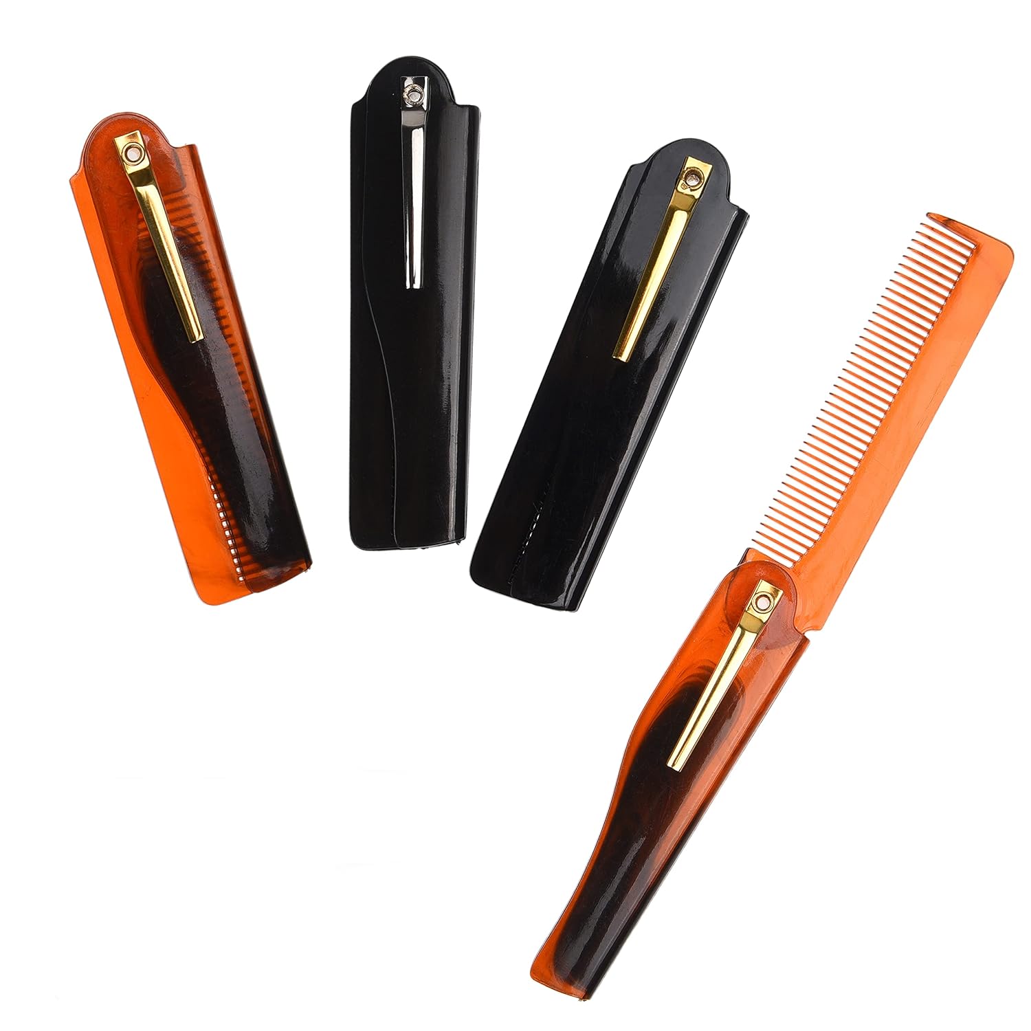 Peine portátil plegable para hombre, set de 4 piezas miniatura 1