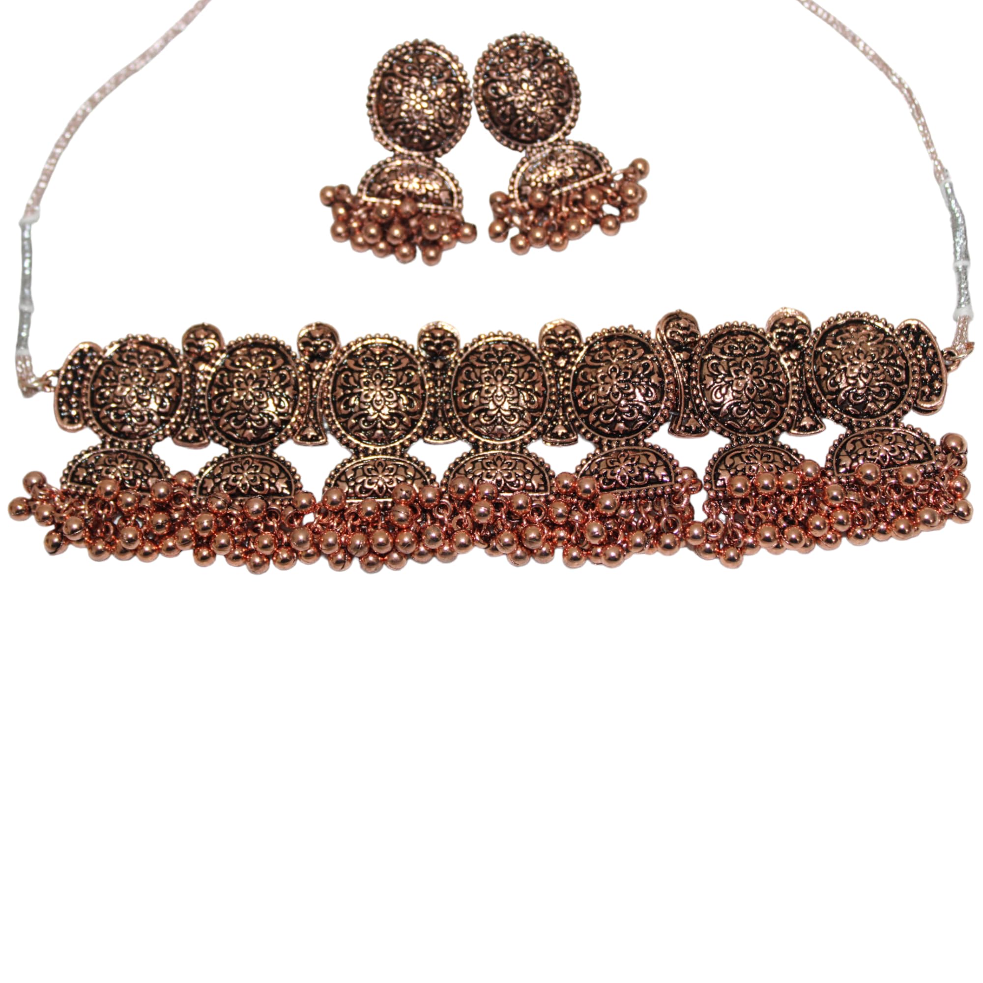 Stylish Copper Jewellery Set Copper Necklace Set Copper Choker Set for Women & Girls (B0CY2YMQKG) Amazon Price History, Amazon Price Tracker