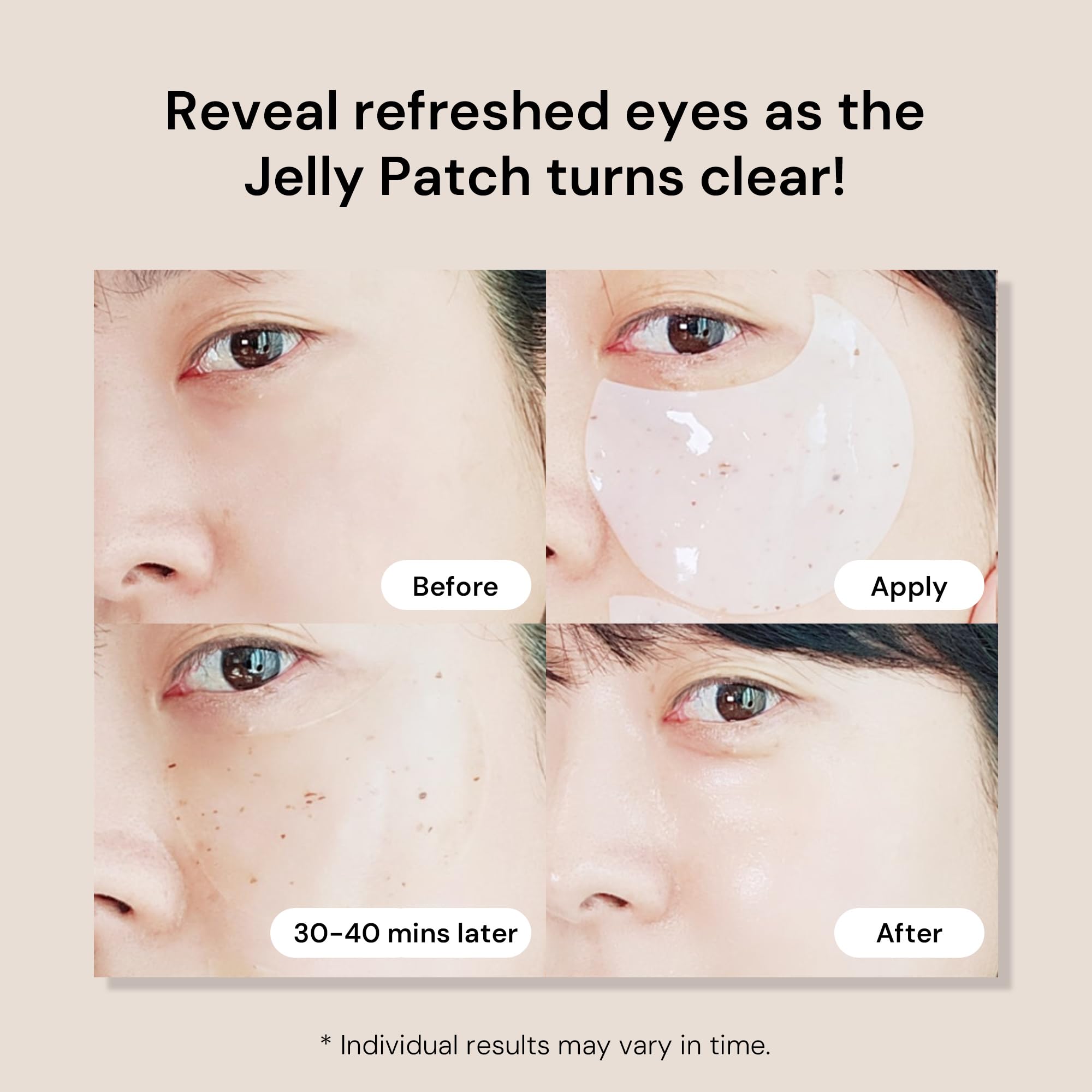 THANKYOU FARMER Rice Pure Jelly Eye Patch 60 Patches - Korean patch occhi, Patch occhiaie e borse, Maschera collagene occhio, Niacinamide, Borse