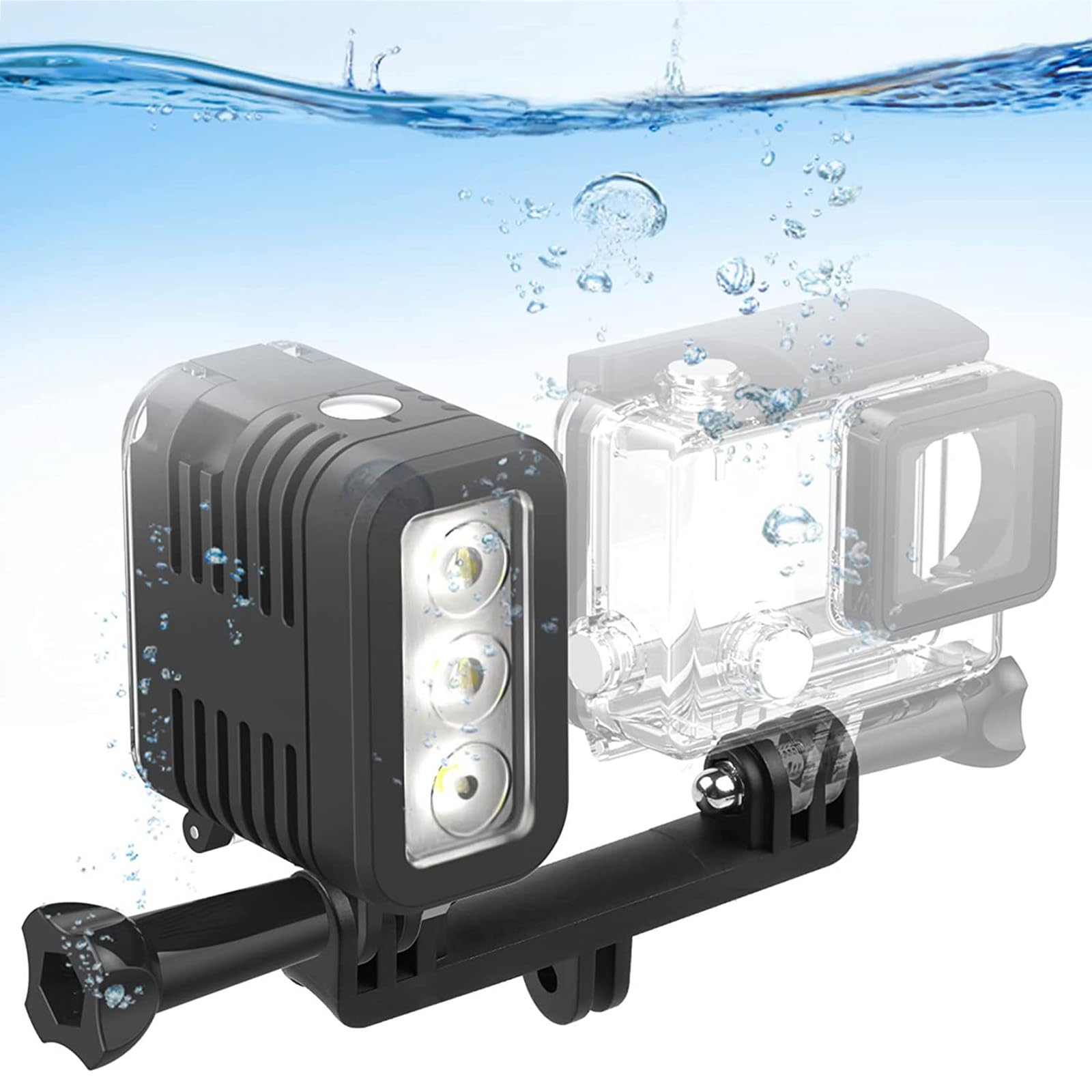 Luce impermeabile per fotografia subacquea a LED, luce di riempimento forte, accessori per fotocamera sportiva per fotografia subacquea