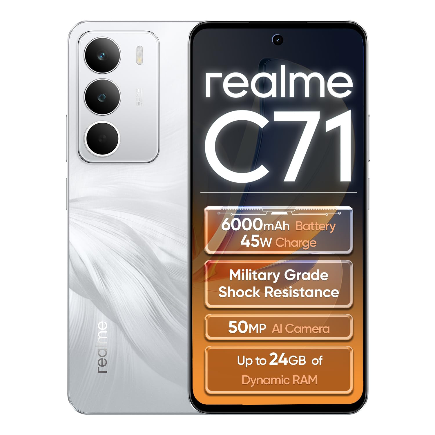Smartphone 4G realme C71 pour ne plus manquer de batterie avec ses 6000 mAh - 8