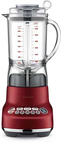 Breville The Fresh & Furious Red Velvet - Batidora de alimentos de 50 onzas, 1100 vatios, 5 ajustes de velocidad, incluye accesorios