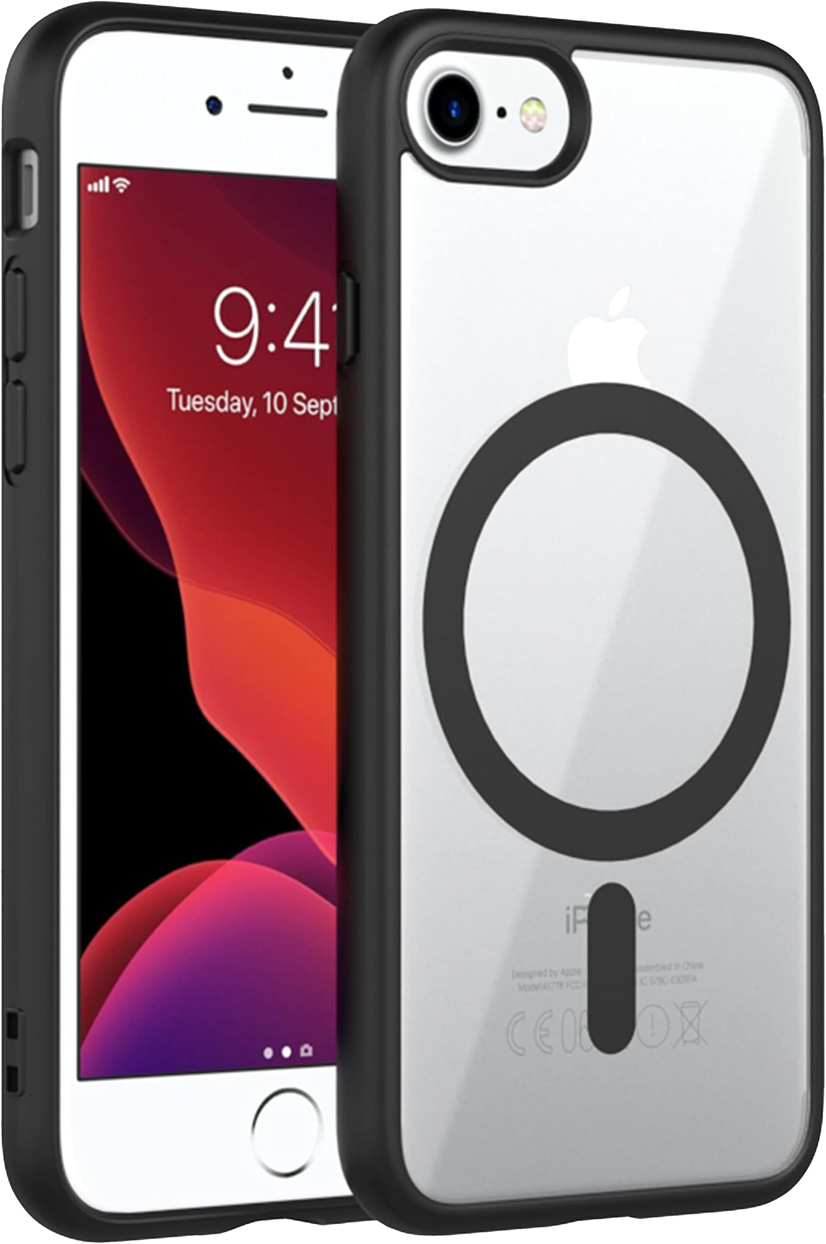 Zapcase Back Case Cover for iPhone 7/8 / Se 2020 | Compatible for iPhone 7/8 / Se 2020 Back Cover | Scratch-Resistant Back Cover | Black