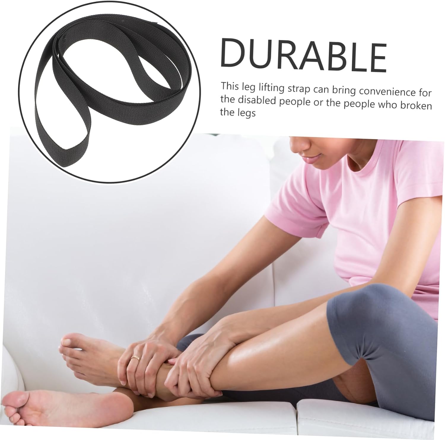 Gatuida 8pcs Portable Leg Lifting Strap for Disabled and Elderly Wear-Resistant Leg Lifter Assist Band for Rehabilitation and Mobility for Physical Therapy and