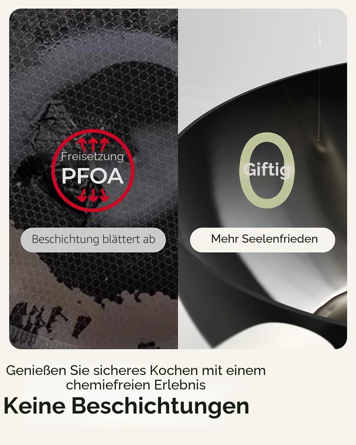 Karbonstahl Woks & Wokpfannen 30 cm, vorgebrannt, flacher Boden, Wokpfanne induktion mit Deckel, leichtes Kochgeschirr für alle Herdplatten, Wok pfanne für Gas und Elektro, Wok induktion