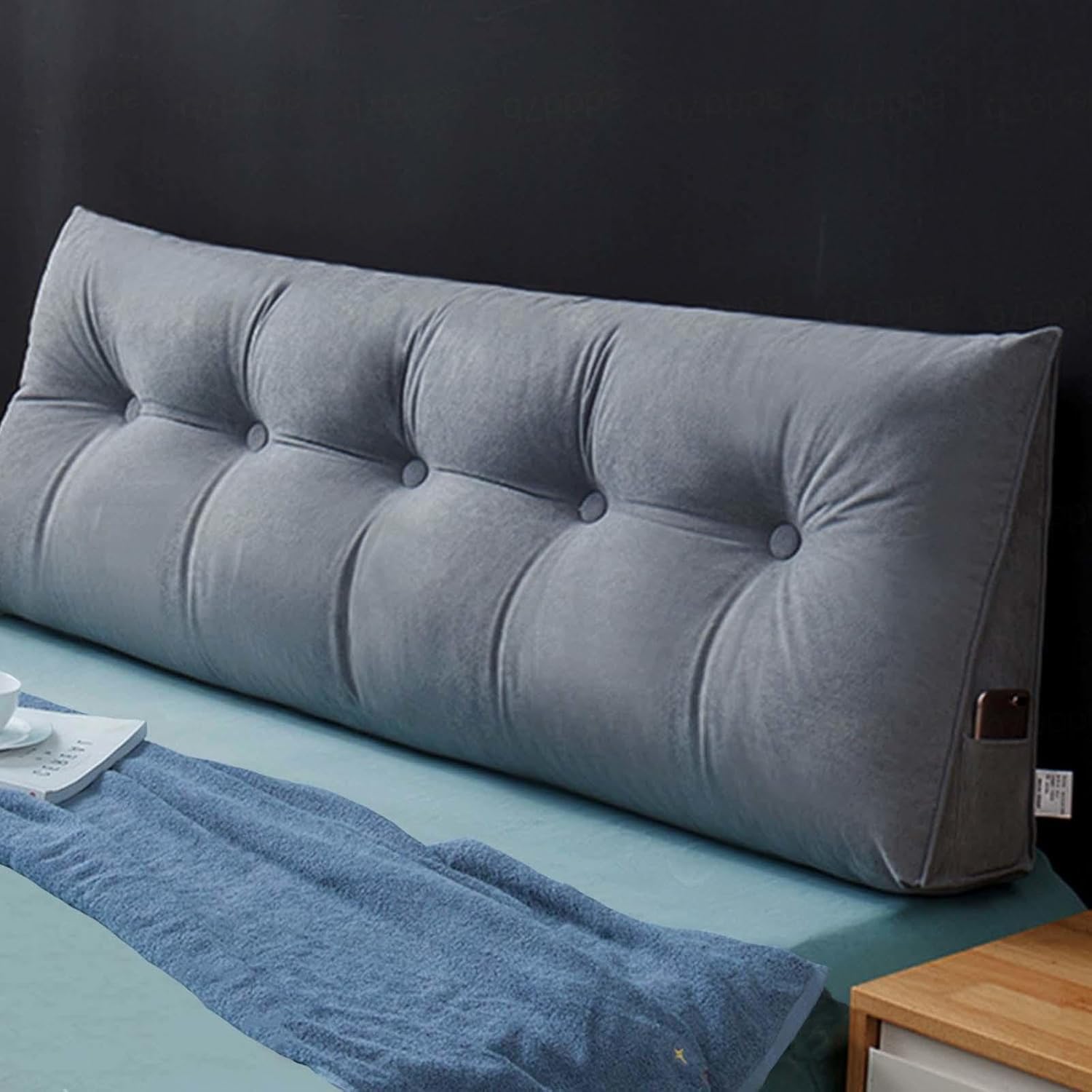 Couch Reading Cushion Wedge Cushion Headboard Bed Cushion Bed Backrest Cushion Lumbar Cushion Bed Support Cushion,04,100X20X50cm