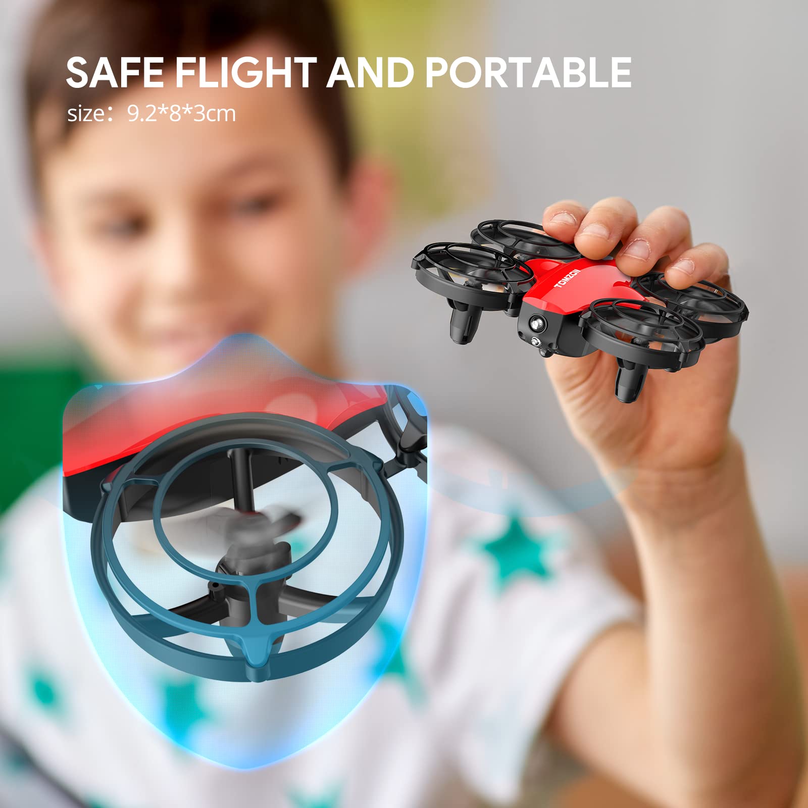 Tomzon A24 Mini Drone Para Niños – 3 Baterías, 24 Min De Vuelo, Modo Batalla, Acrobacias Y Protección 360° – Regalo Ideal Para Principiantes