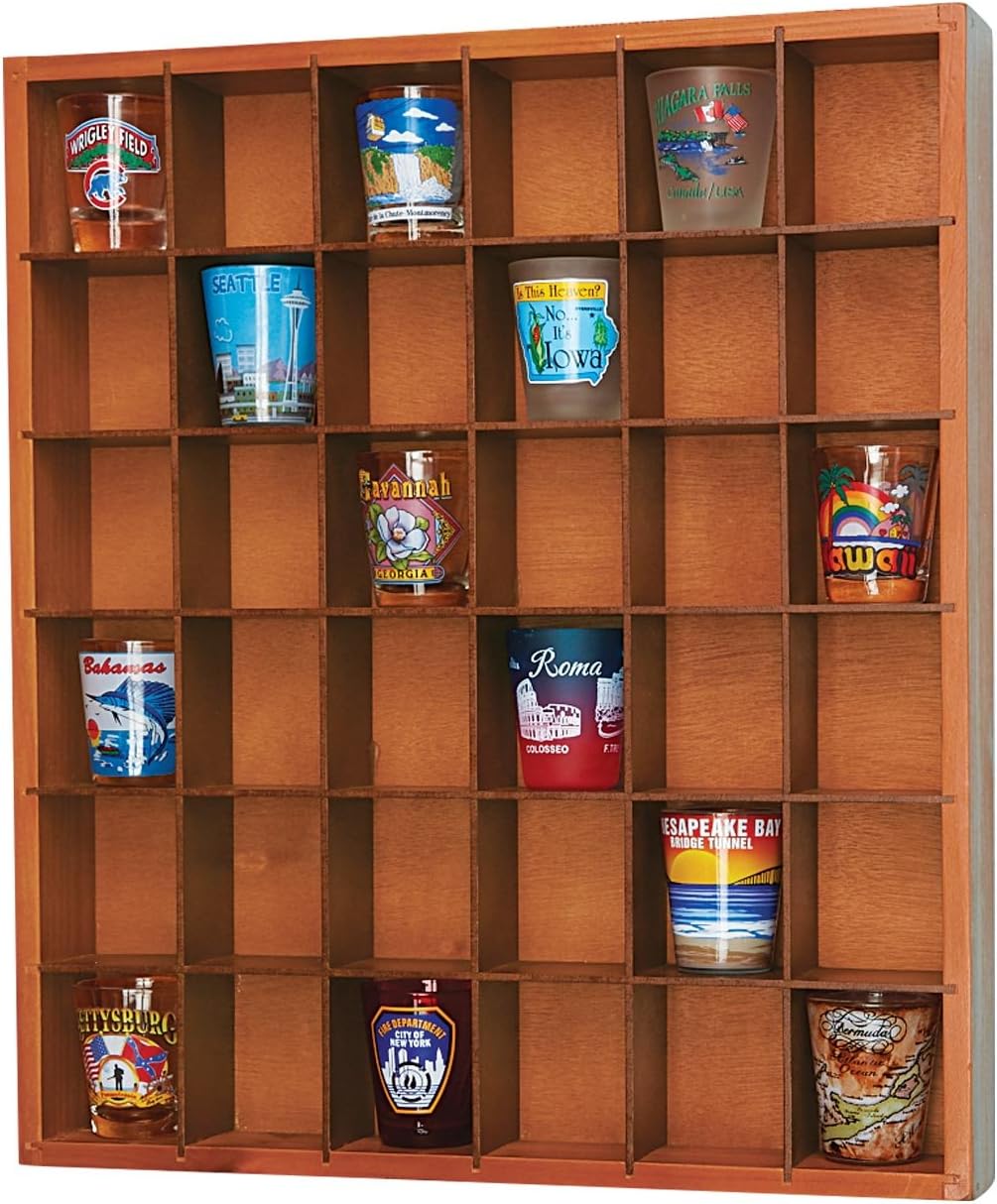 Wood Shot Glass Curio