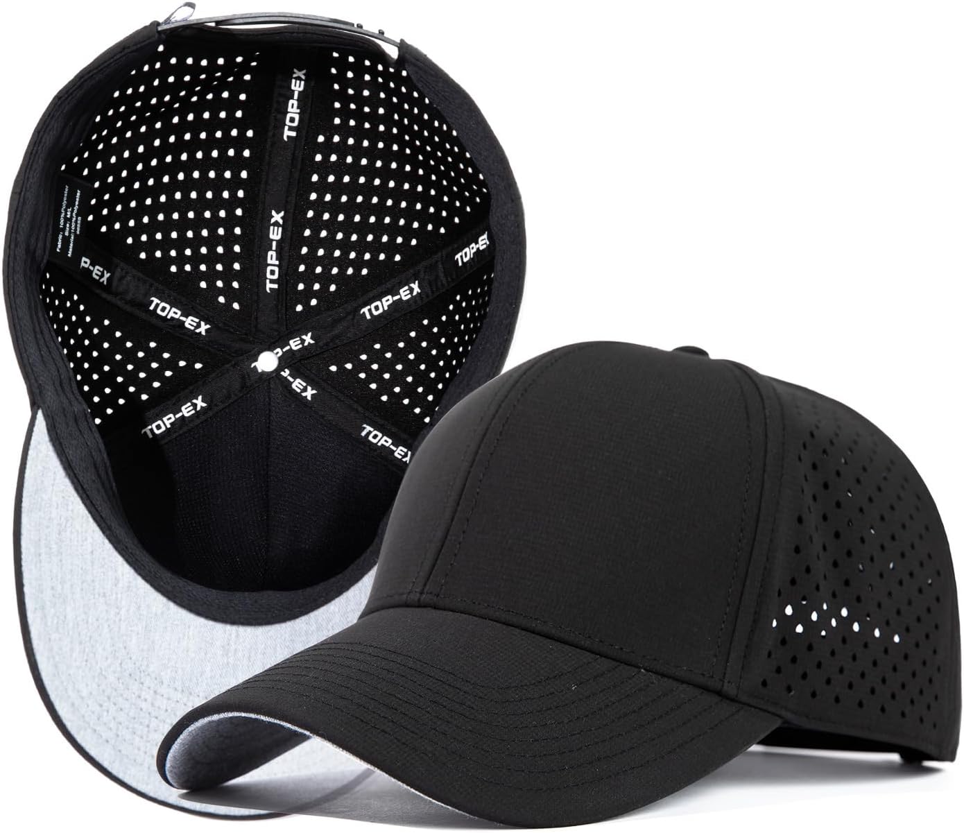 Oversize XL/XXL Snapback Baseball Cap Hydro Performance Cool Hat Water Repellent Golf Boat Beach Workout