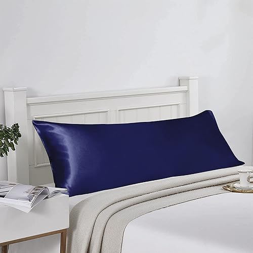 Vista 58 de BEDSUM Paquete de 2 fundas de almohada de satén de seda King para cabello y piel, suaves y lujosas, fundas de almohada con cierre de sobre, 20 x 36