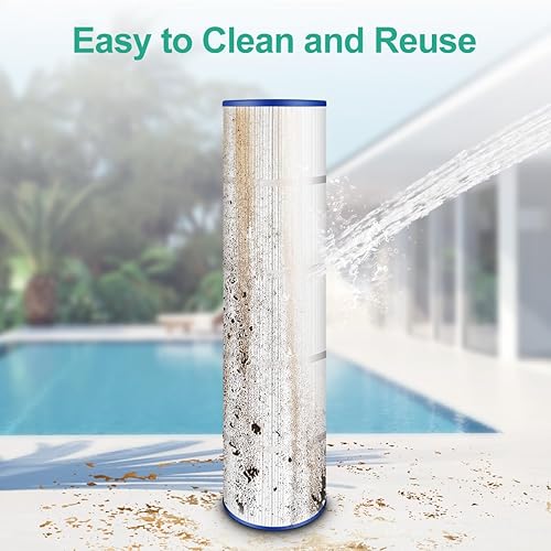 Miniatura 3 de Cartucho de filtro de piscina CCP420 (paquete de 4)  Sustituye a PCC105, Unicel C-7471, Filbur FC-1977  26 x 7 pulgadas, 4 x 105 pies cuadrados