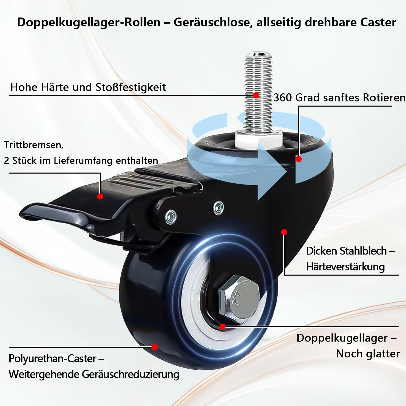 Standregal Küchenregal aus Kohlenstoffstahl, 200kg Tragkraft, 4 Ablagen Schmalregal mit Rollen & Arbeitsplatte, Stehendes Regal ohne Bohren für Küche, Wohnzimmer, Badezimmer, Breite 60cm