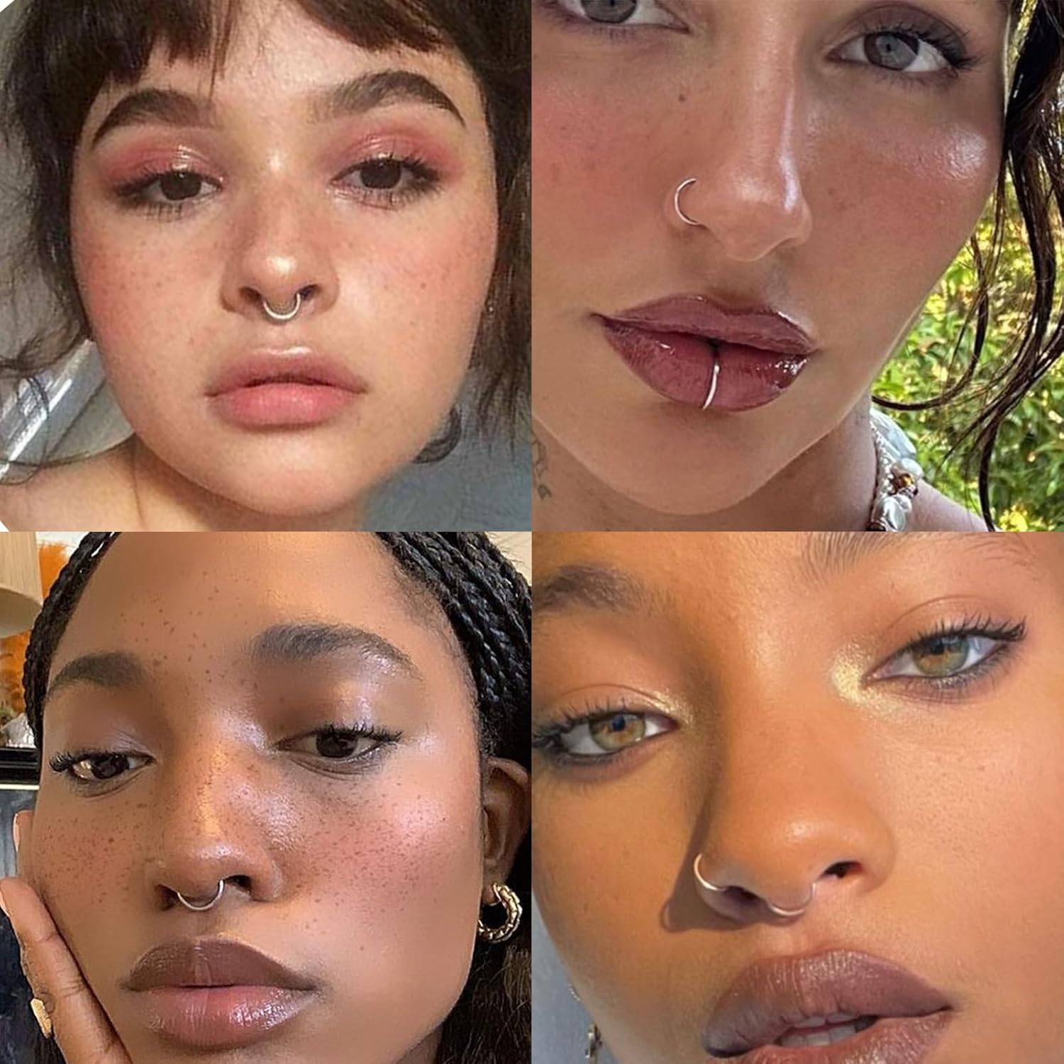 20G 18G 16G Titanium Nose Ring Hoop, Cartilage Hoop Earrings for Women Men Silver Gold Nose Ring Septum Ring Tragus Conch Helix Daith Lip Piercing Jewelry 6mm/7mm/8mm/9mm/10mm - Image 8