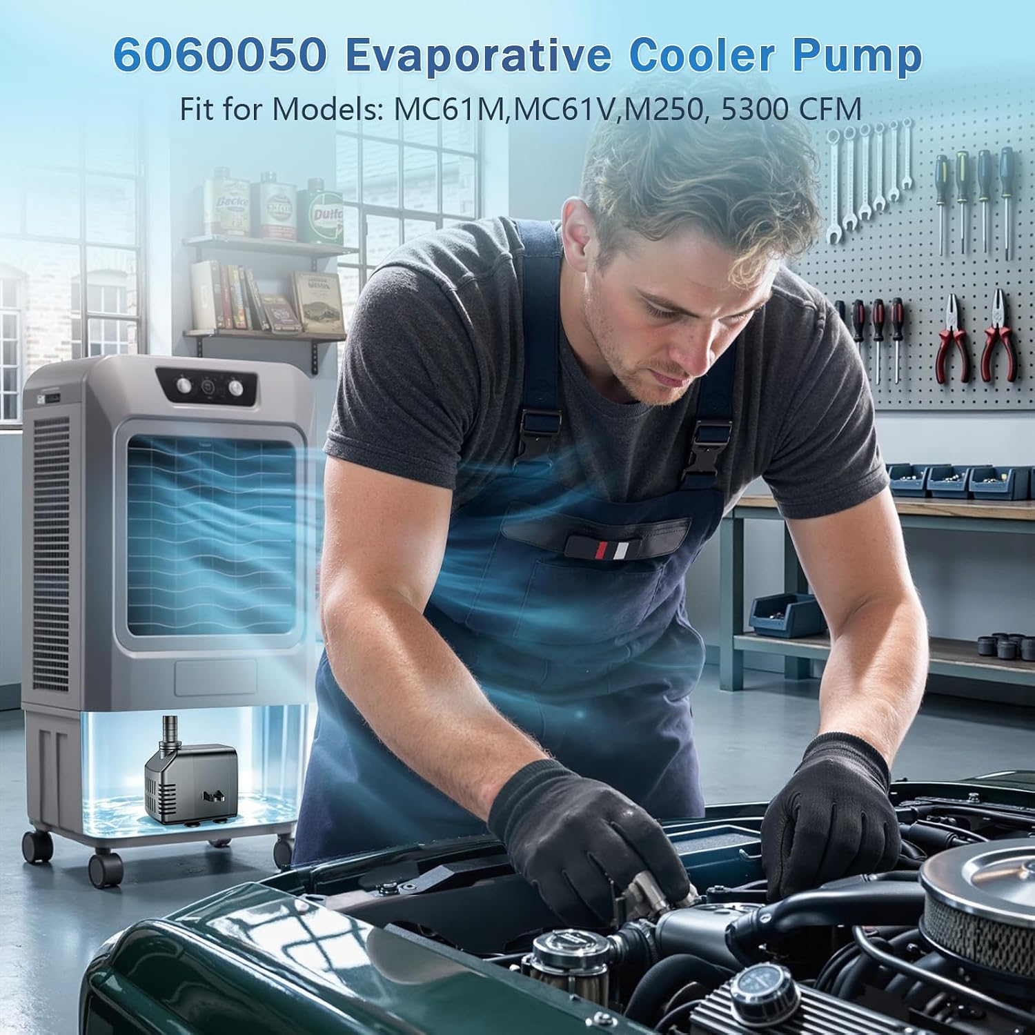 6060050 Swamp Cooler Part, Ultra Quiet Pump with Dry Run Protection