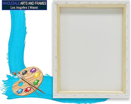 Miniatura 4 de Lienzo de 16 x 20 pulgadas para pintar, paquete a granel, 10 lienzos de arte grandes para pintar. Lienzo blanco estirado de 16 x 20 pulgadas. Arte