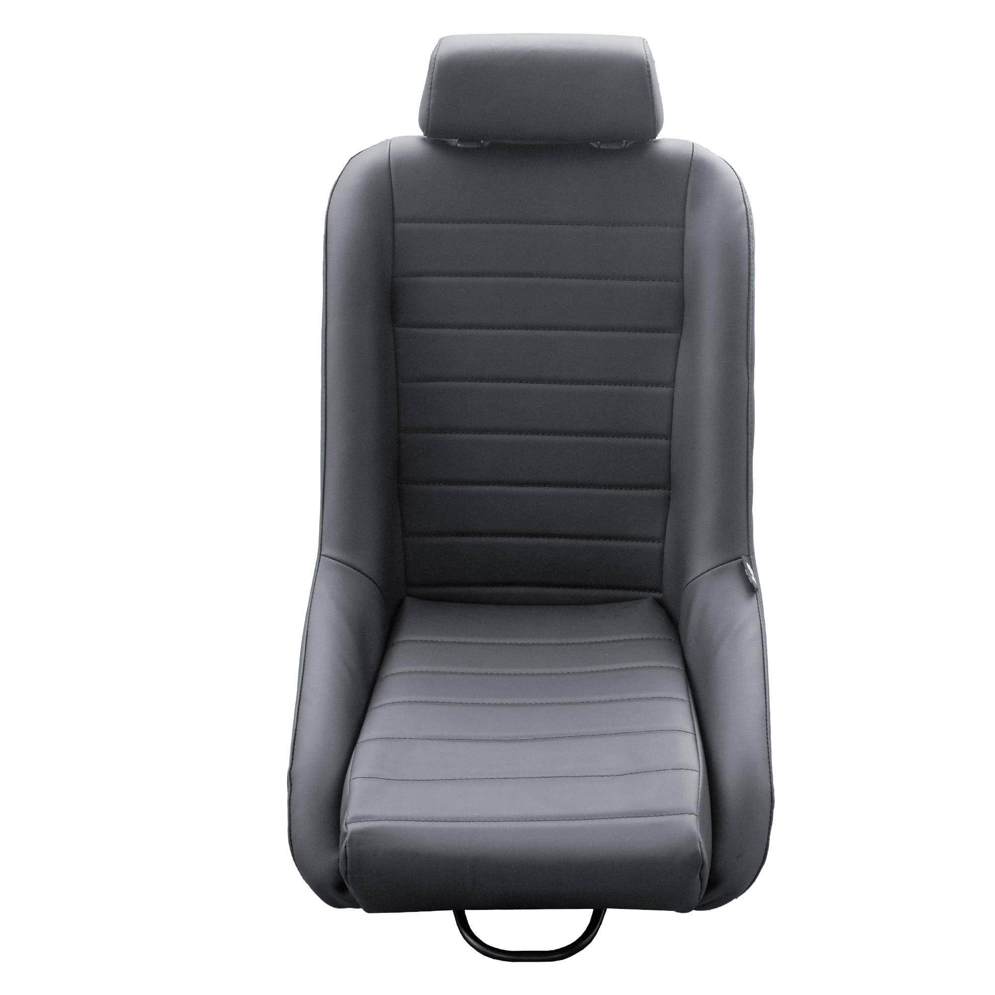 Simoni Racing SRSV Sedile per Auto Vintage, Sedile Sportivo Classic, in Eco-Pelle, Nero, Schienale e Poggiatesta Fisso