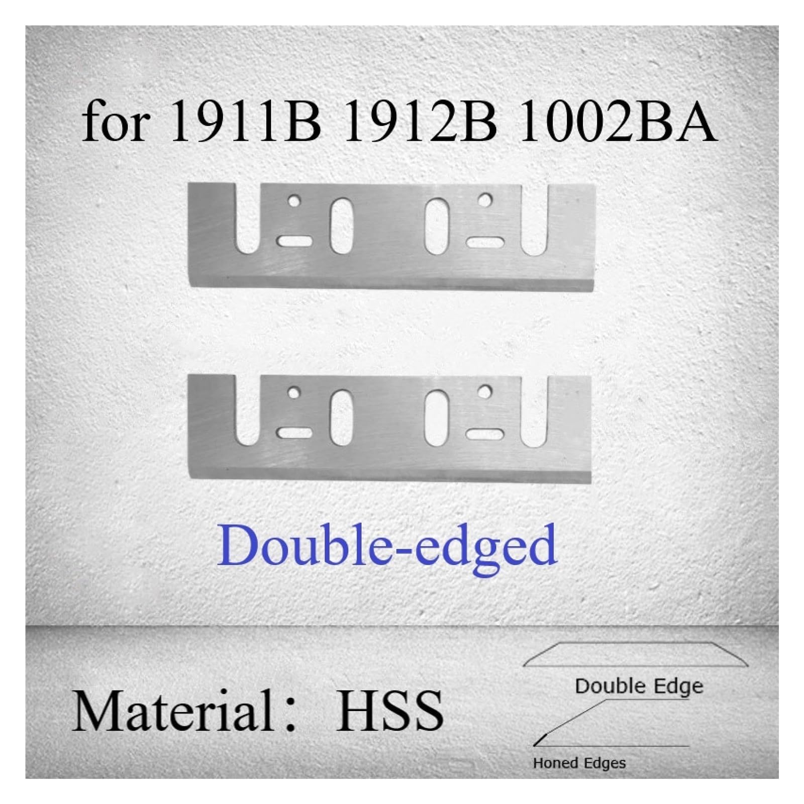 Cuchillas cepilladoras 10 piezas 110x29x3 mm Cuchilla cepilladora gruesa HSS for 1911B 1912B 1002BA, herramienta de cuchilla cepilladora for trabajar la madera, hoja reversible y de doble filo