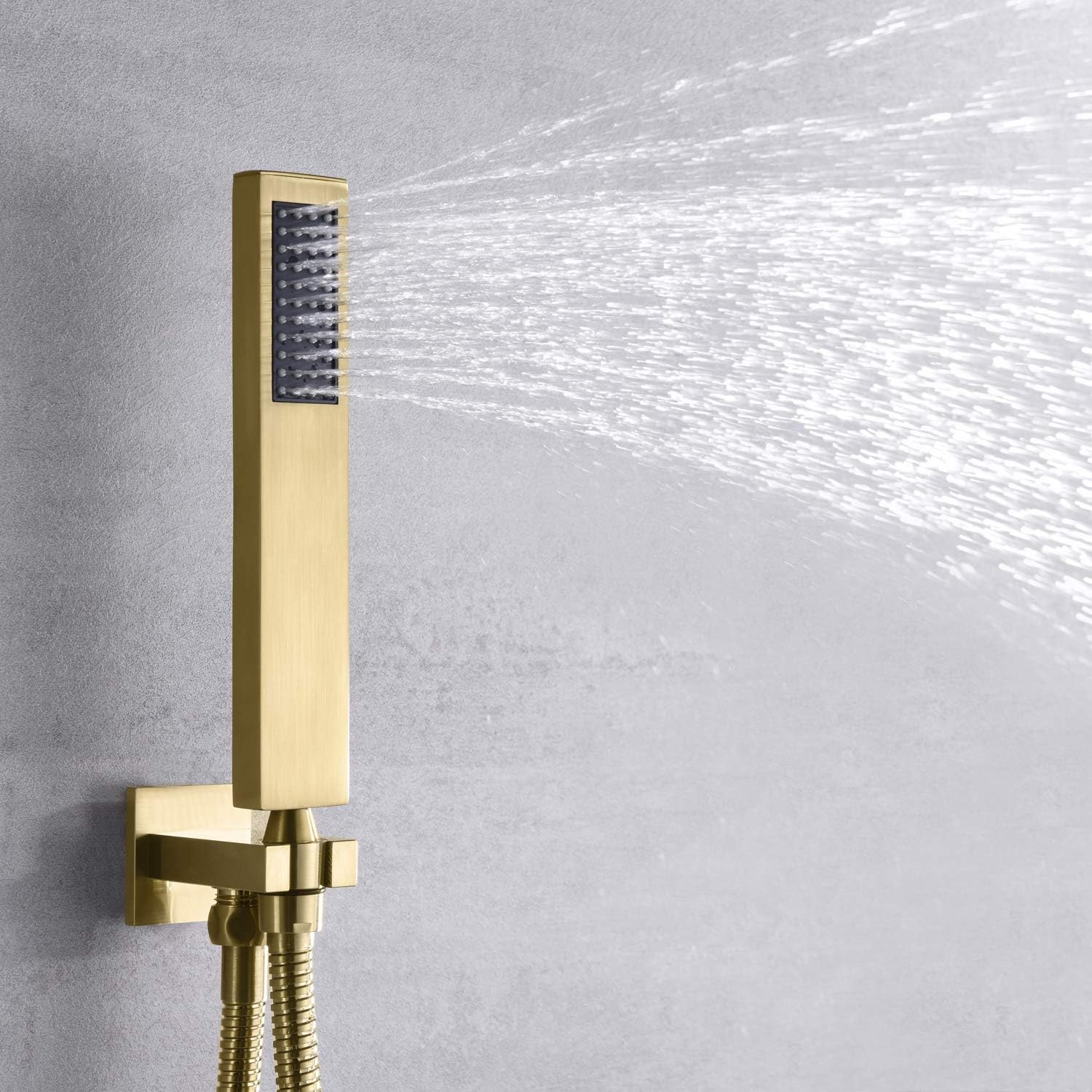 SUMERAIN Rain Shower System Brushed Gold with Rain Shower and Handheld image 4
