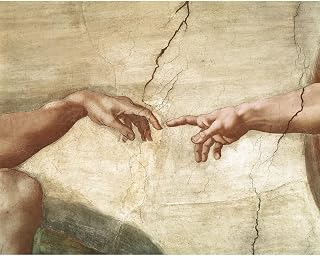ArtDirect Michelangelo Creation Of Adam Unframed Art Print Giclee Poster by Masters Collection - Ready for Framing with Customization Sizes 10x8, 14x11, 20x16, 30x24, 45x36, and 60x48 Inches