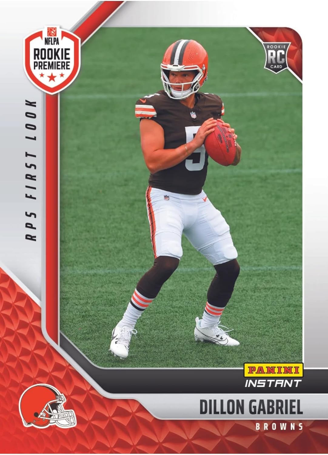 2025 Panini Instant Dillon Gabriel RC #RPSFL-6- First Look -Browns Rookie Football Trading Card- Cleveland - Each Card Stamped 1 of 552 on back. Shipped in Protective Screwdown Holder!