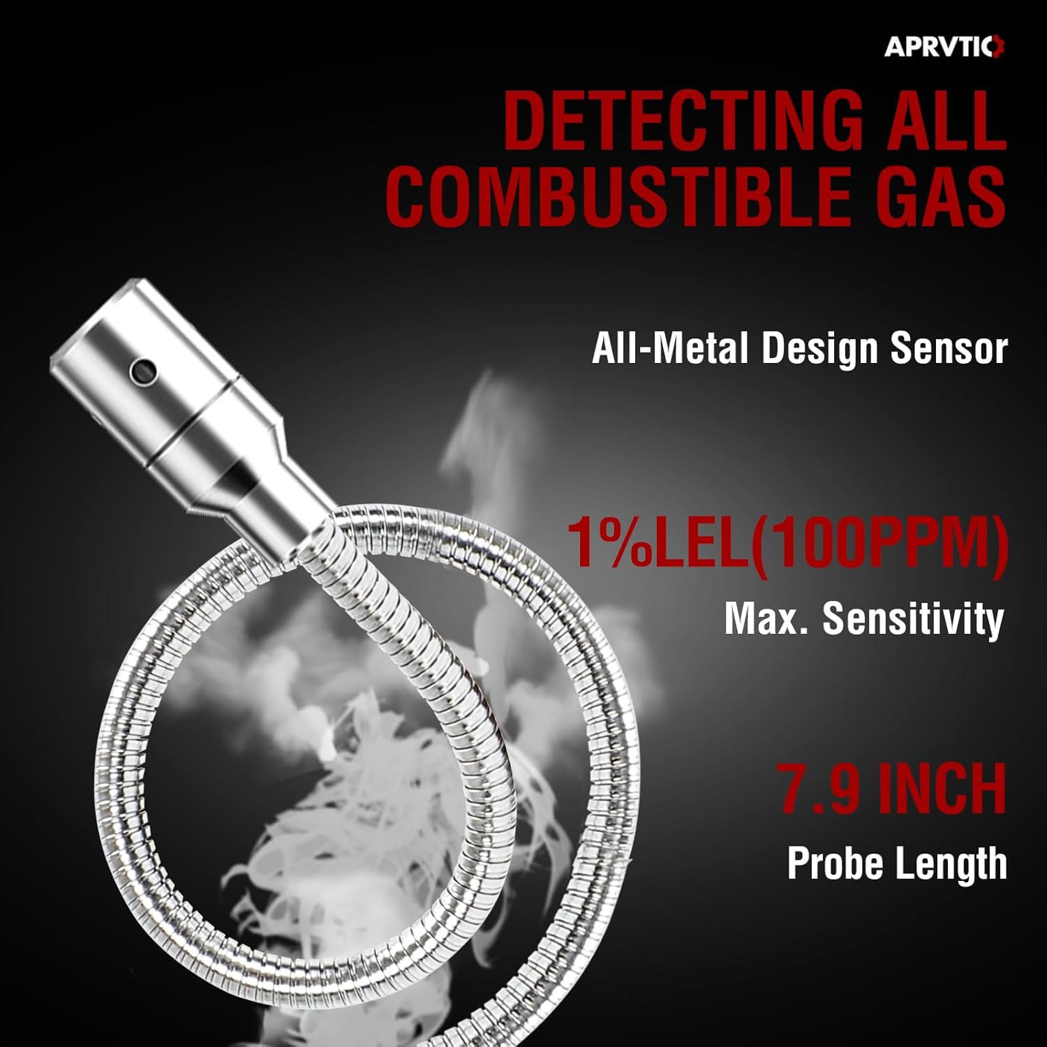 Refrigerant Leak Detector, Aprvtio WJL-6000PRO Freon Leak Detector with Audible & Visual Alarm, 1800mAh Rechargeable Battery, PPM LEL% Diaplay for HCs(Hydrocarbon) R50, R290, R600a