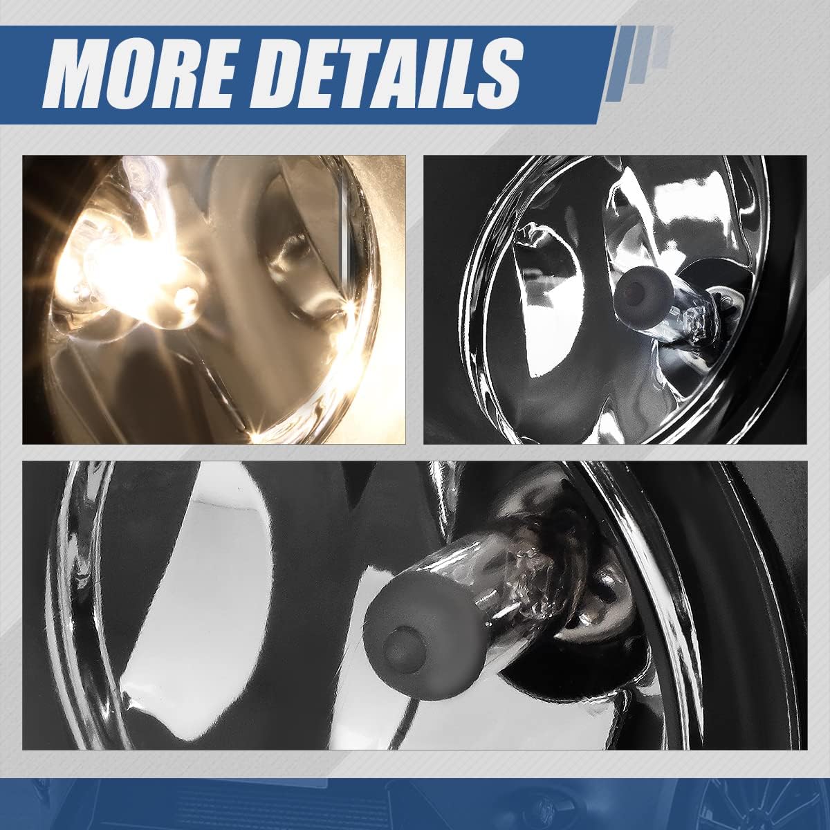 Auto Dynasty Halogen Model Front Bumper Driving Fog Light Lamps Compatible with Lincoln Navigator Ford Mustang Fusion Focus Explorer Fiesta Transit Connect 05-22, Driver and Passenger Side