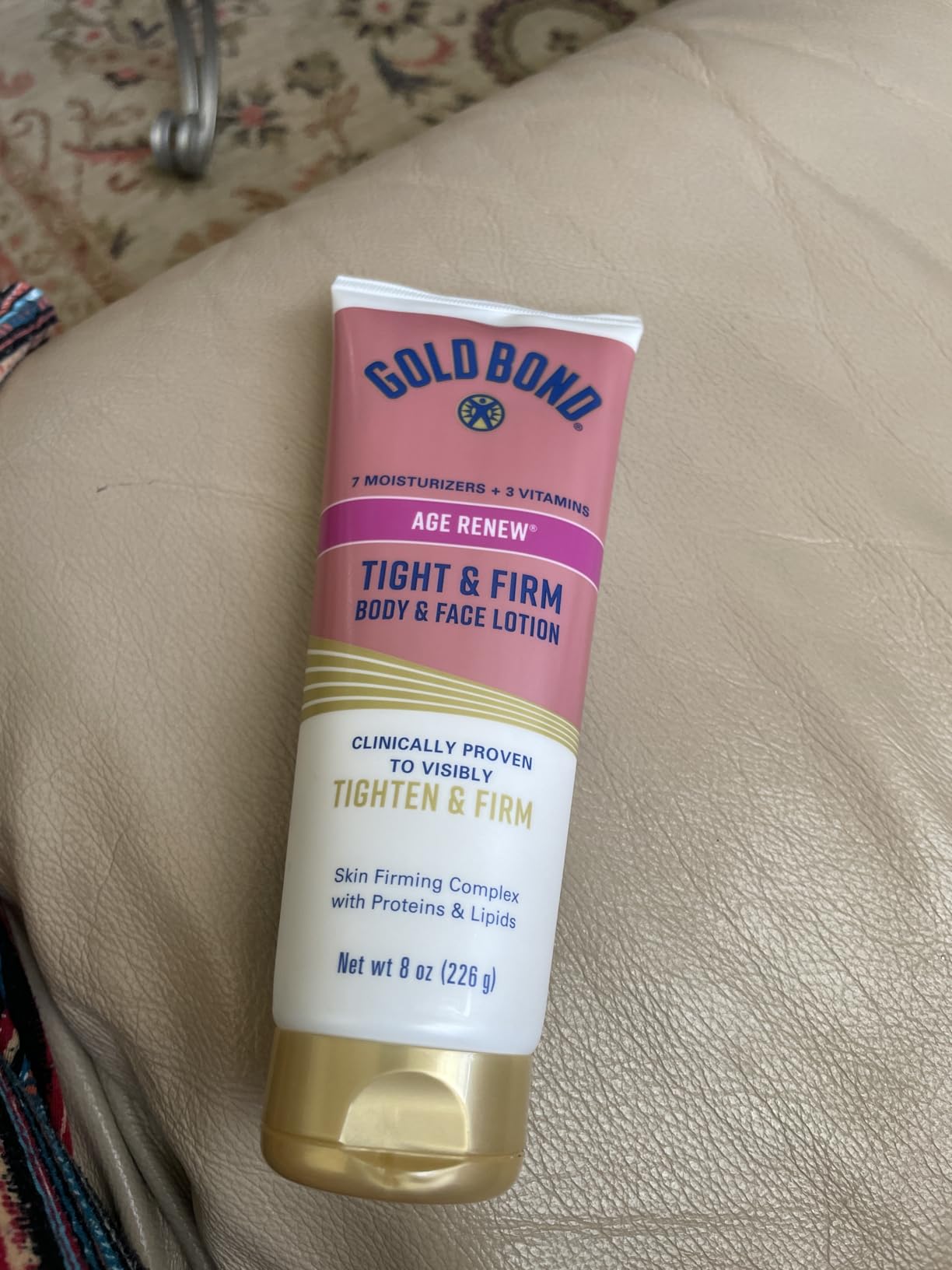 Gold Bond Age Renew Tight & Firm Body & Face Lotion with Proteins & Lipids, Skin Firming Lotion for Aging, Dry Skin, 8 oz