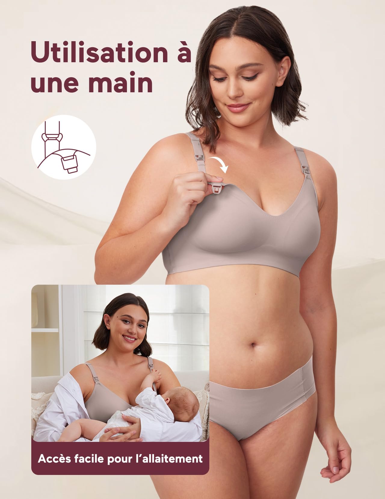 momcozy Soutien-Gorge Allaitement, sans Couture brassière Allaitement, Confort Soutien-Gorge sans Armature
