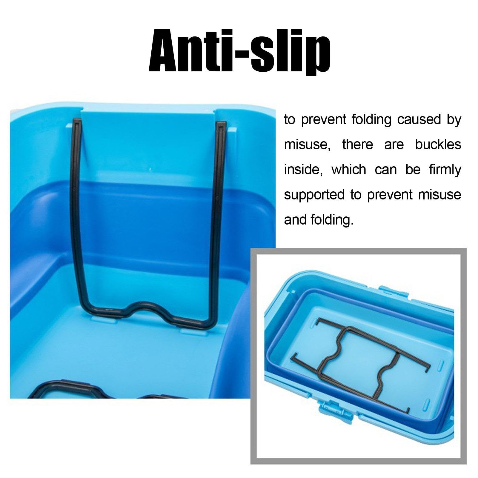 SKUDA pêche, Seau Pliable Grancapacité pour Poissons Vivants, avec poignée, Maille Respirante, Trous Drainage, Accessoire Multifonctionnel pour la lessive, Le Camping