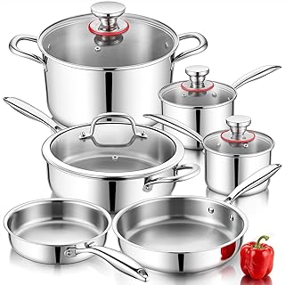 P&P 3-Ply Stainless Steel Cookware Set
