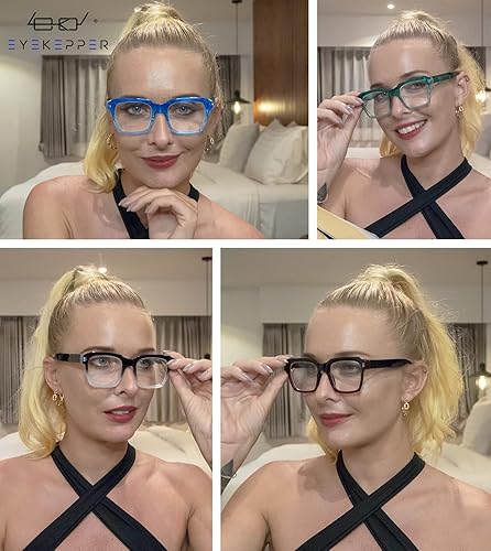 Miniatura 2 de Eyekepper Paquete de 4 lentes de lectura de gran tamaño para mujer, marco grande +0.75