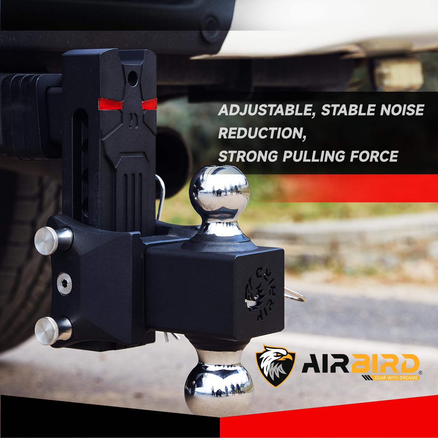 Adjustable Trailer Hitch Ball Mount, Fits 2 & 2.5 Inch Receiver, 6 Inch Drop/Rise - View #4
