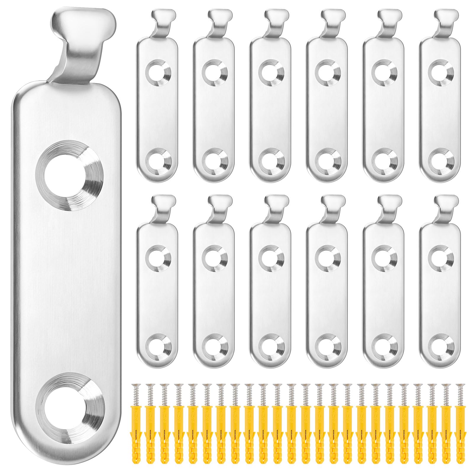 12 Packs Mirror Wall Hangers Invisible Hangers Picture Hanging Hooks(60pcs)