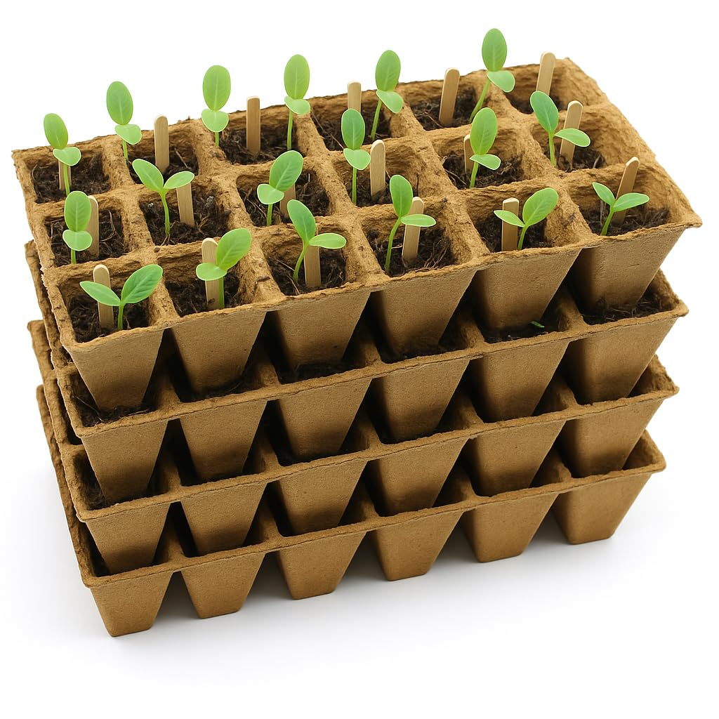 Wood Fibre Seed Trays 72 Cells (Cell Size 4 x 5cm)