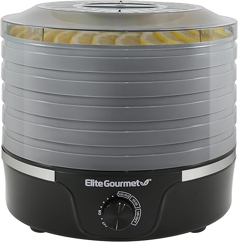 Vista 15 de Elite Gourmet EFD-313B Deshidratador programable de alimentos, deshidratador de alimentos, controles de temperatura ajustables, hierbas cecinas
