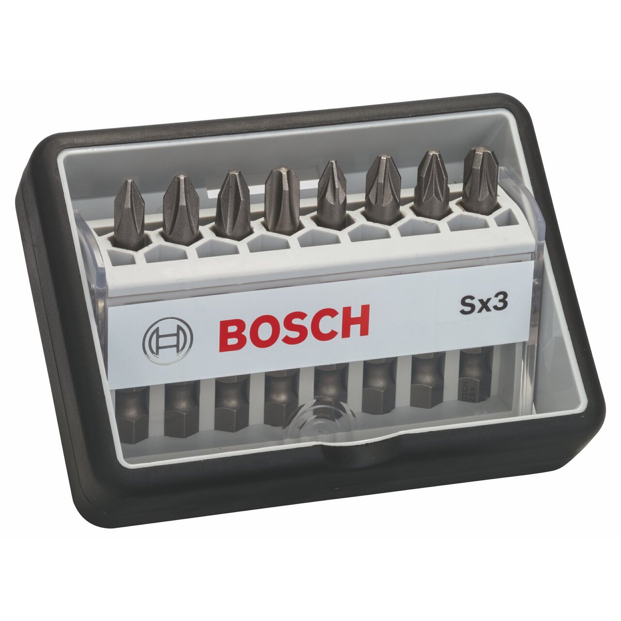 Bosch Professional 8-teiliges Schrauberbit-Set – Extra Hart, Für Pozidriv-Schrauben, 49mm
