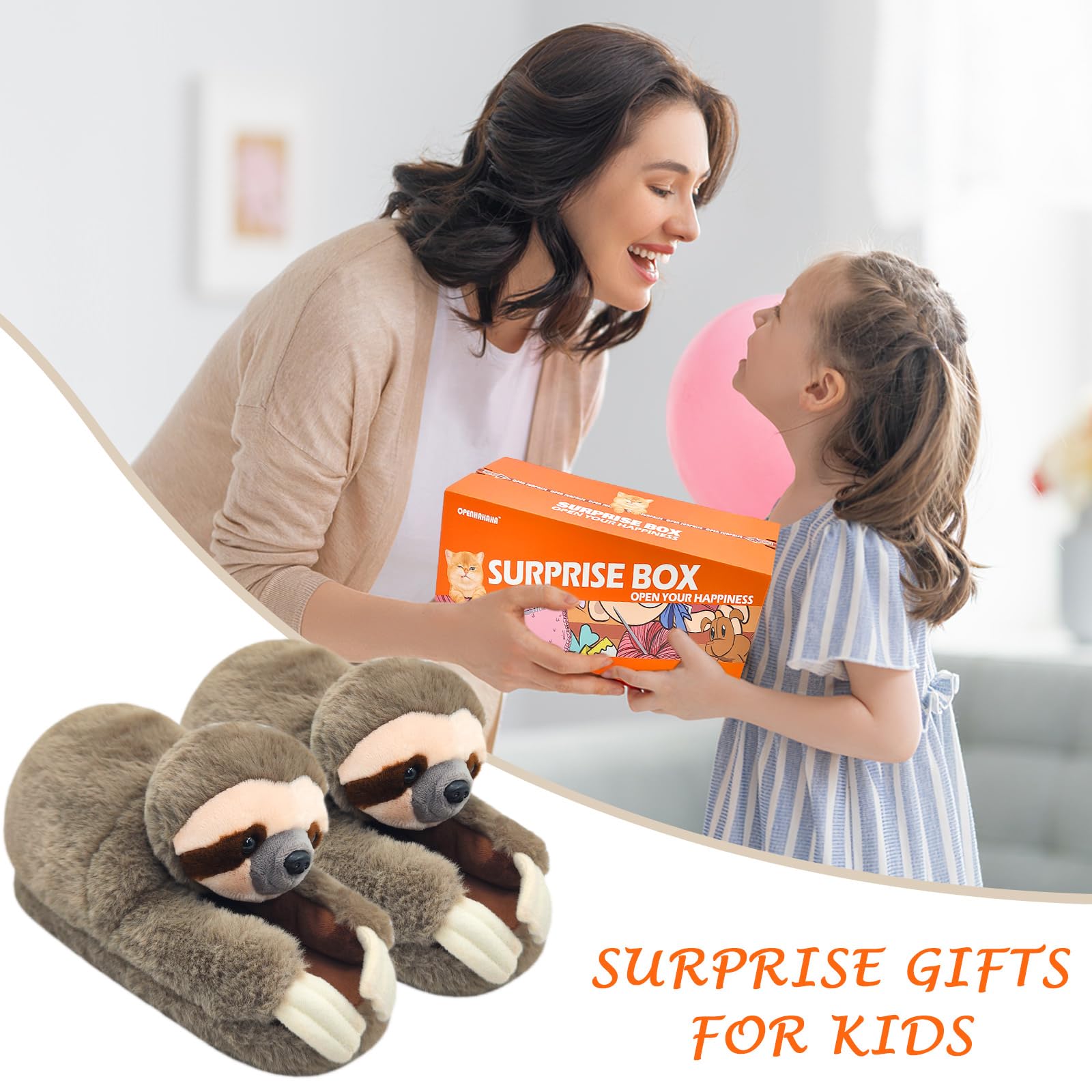 Pantuflas de gato para niñas y niños, pantuflas esponjosas de casa, regalo para niños, pantuflas de animales lindos con gatos, pantuflas de talla única para niños, regalo de gato para