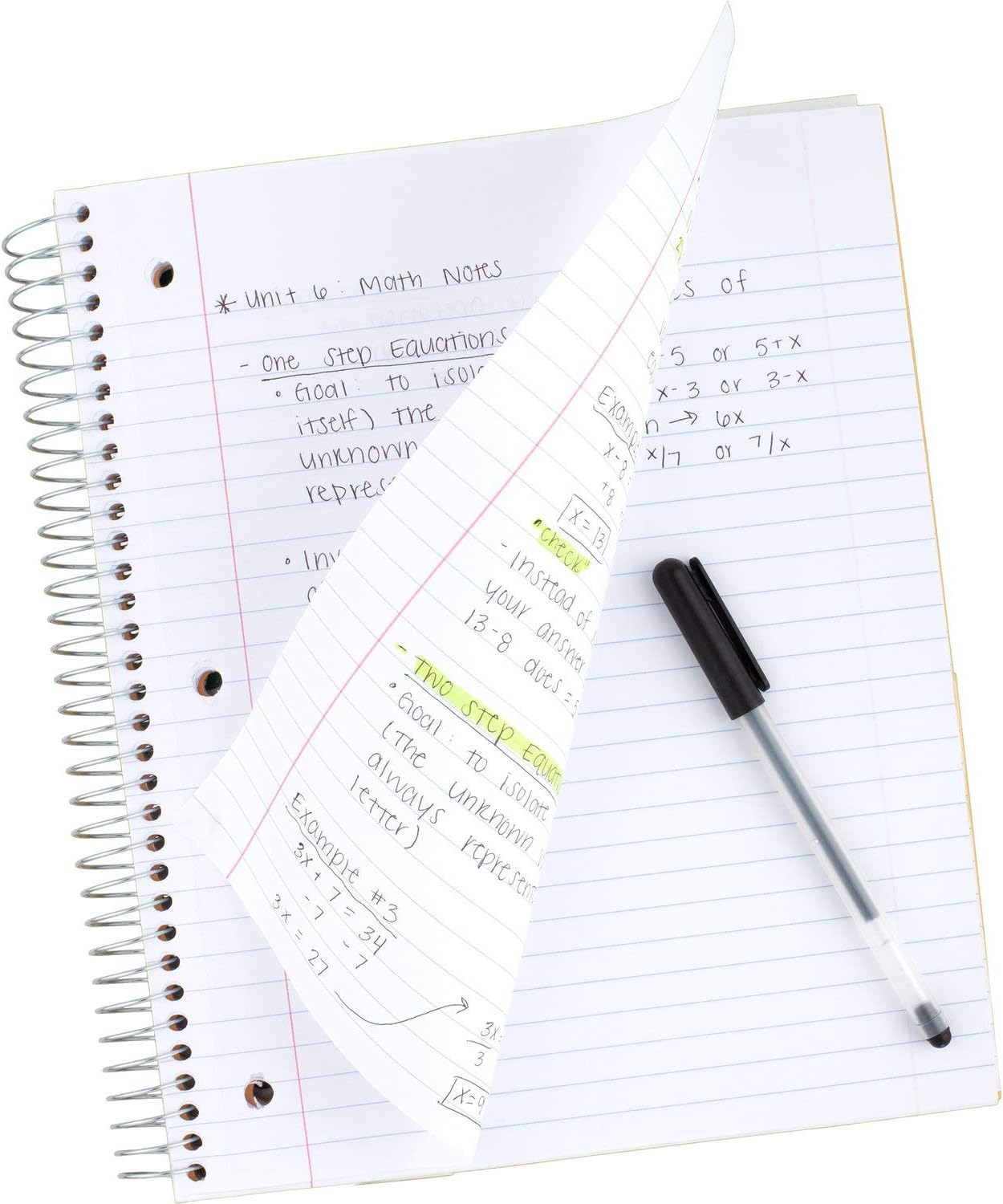 Five Star Spiral Notebook, 3-Subject, Wide Ruled Paper, 10-1/2" x 8", 150 Sheets, Tidewater Blue (930011CG1)