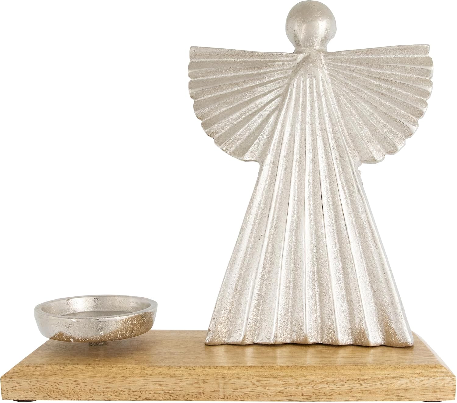 Northlight Heavenly Angel Metal Christmas Votive Candle Holder - 10" - Silver
