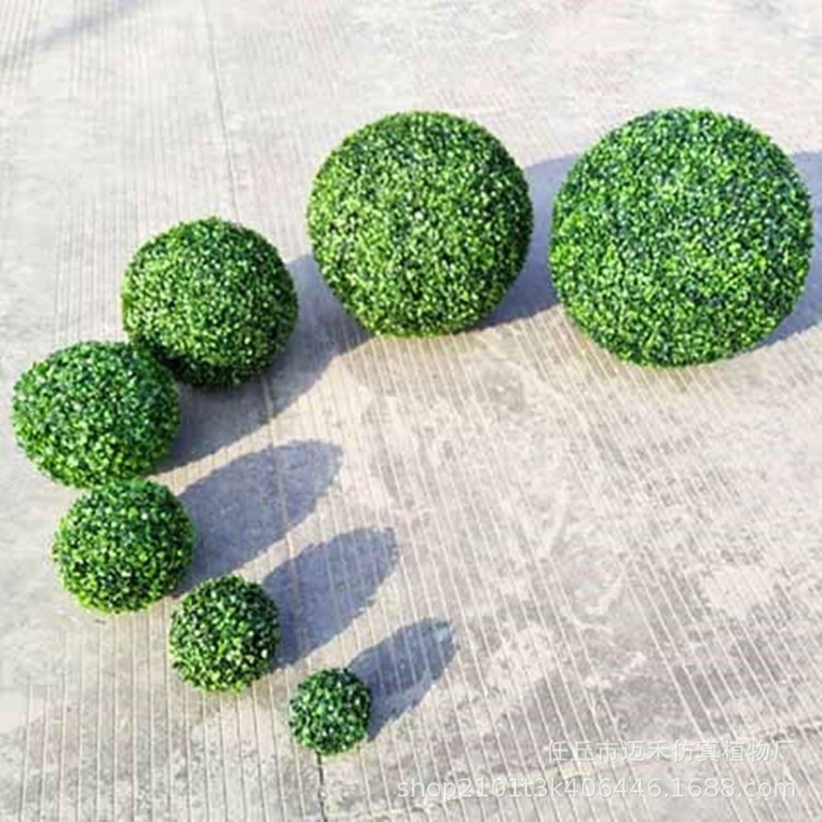 Palline ornamentali da giardino per esterni, Fiori artificiali/palla di topiaria di rose palline decorative palla di topiaria di bosso artificiale palline decorative di piante finte verdi(Pink,OD 11in