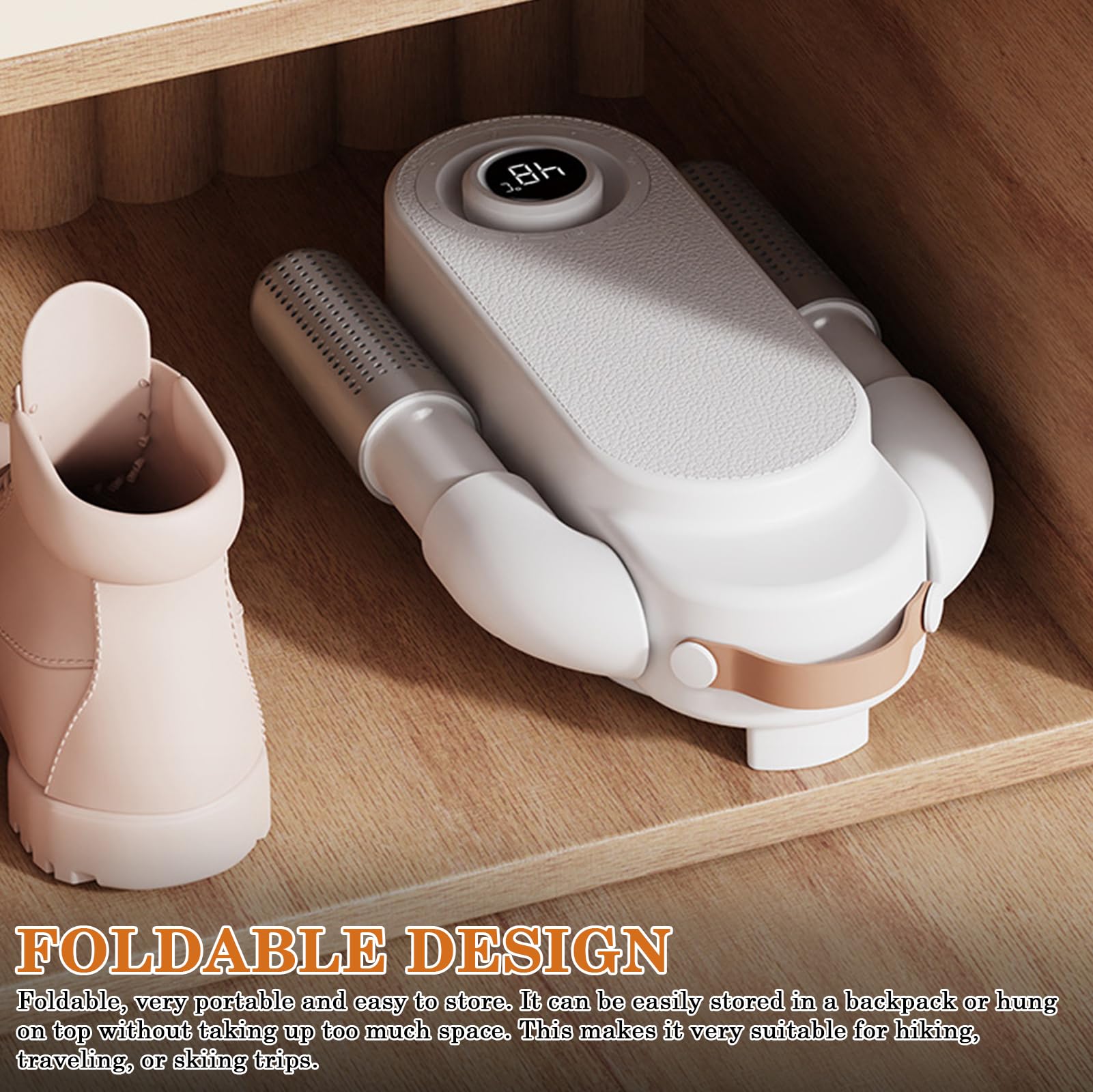 Asciugascarpe Elettrico Pieghevole - Timer Intelligente, Asciugatura Rapida - Foto 11